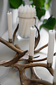 Candle holder made from deer antlers