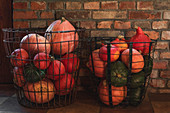 Wire Baskets With Squash Bites