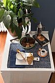 Italian breakfast on small kitchen counter