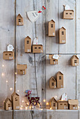 DIY Advent calendar made from small paper houses