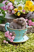 Easter bunny in decorative cup