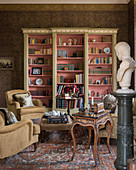 Bookcase in classic English-style living room