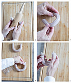 Bending a candle using a rolling pin