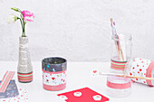 Decorating glasses with decoupage
