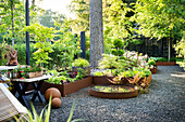Raised beds made from Corten steel