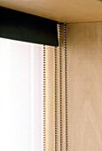 Close up detail of window blind system