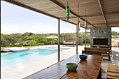Uruguay, porch and swimming pool