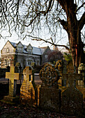 Gravestones in grounds of 1840s Victorian school house