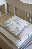 Toile de Jouy hand stitched cushions