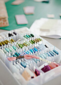 Selection of embroidery threads Wairarapa North Island New Zealand