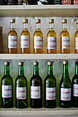 Bottled apple juice at Old Lands kitchen garden Monmouthshire, UK