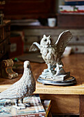Bird statues in Somerset home, UK