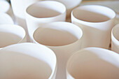 Ceramic cups in work studio, Austerlitz, Columbia County, New York, United States