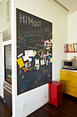 Chalkboard in kitchen of Sheffield home, Berkshire County, Massachusetts, United States