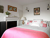 White and pink bedroom