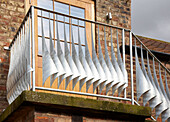 Balkon eines modernen Bauernhauses