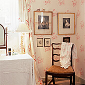 Feminine bedroom with dressing table and chair