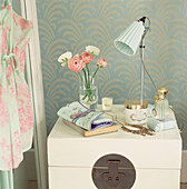 Bedside table with personal belongings