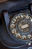 Vintage rotary dial telephone, Majorca, Spain