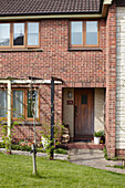 Brick facade of detached home in Ryde Isle of Wight, UK