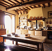 Rustic kitchen with stove