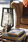 Coffee table with lantern