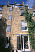 Rear view of London five storey terraced house conversion
