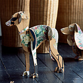 Comic cardboard cut-out dogs