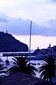 Mallorca Blick auf den Hafen in der Abenddämmerung