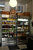 Organic products in fridge