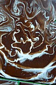 Marbled efffect on glazed tile from the National Museum of Ceramics in Valencia