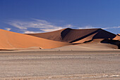 The Sossusvlei sand dunes in the Nambib Naukluft Park Namibia