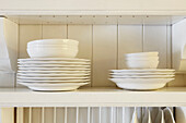 Plate and bowl storage in West Yorkshire home  UK