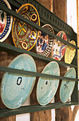 Plate rack with earthenware plates