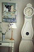 Painted grandfather clock
