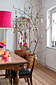 Christmas decorations in modern Odense family home Denmark