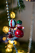 Wooden soldier Christmas tree ornament Cornwall UK