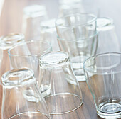 Close up of glasses on the table