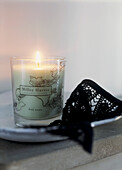 Candle and black lace