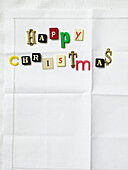 'Happy Christmas' in assorted letters