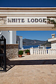 Entrance gateway to luxury holiday villa, Republic of Turkey