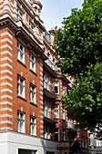 Residential brick London apartment building UK