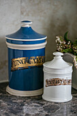 Two vintage storage jars in Kent home UK
