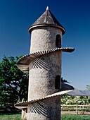 Brick goat tower on Fairview vineyard in Cape Town