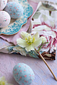 Vintage fabric covered eggs
