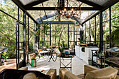 Open living room in the glasshouse