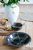 DIY Kintsugi vase and bowls (Japanese ceramic art)