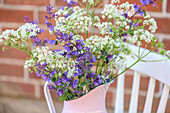Cow parsley and catmint in a pink pitcher