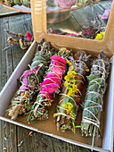 DIY incense bundles made from medicinal plants