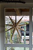 Paper star as window decoration